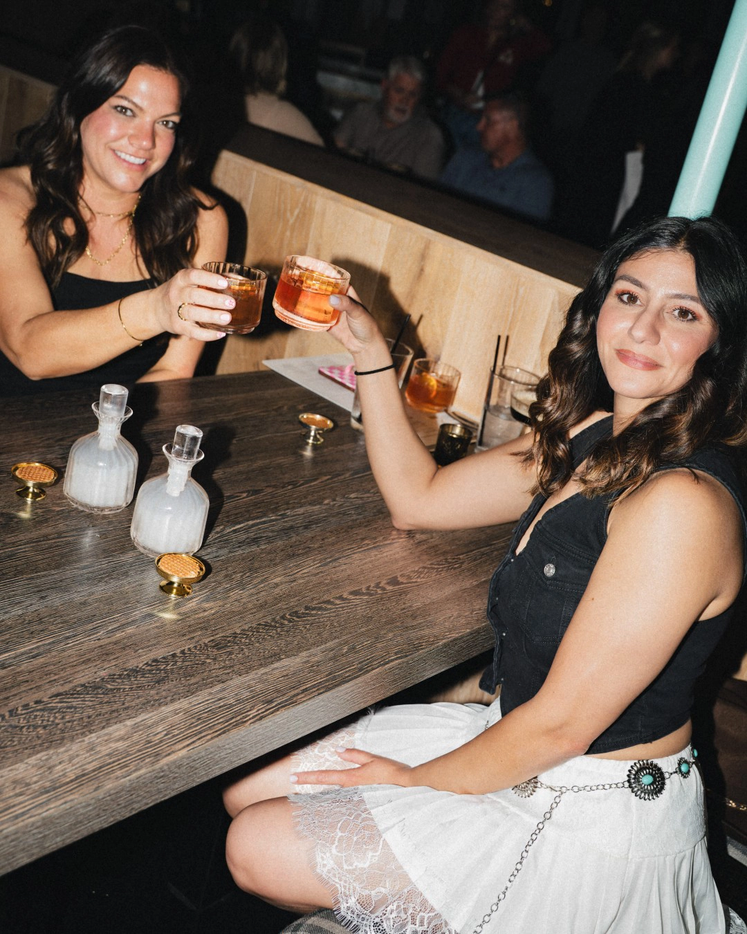 Two girls with their drinks